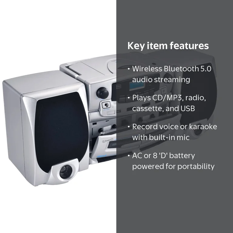 Supersonic, Bluetooth Entertainment Audio System, MP3/CD, Radio