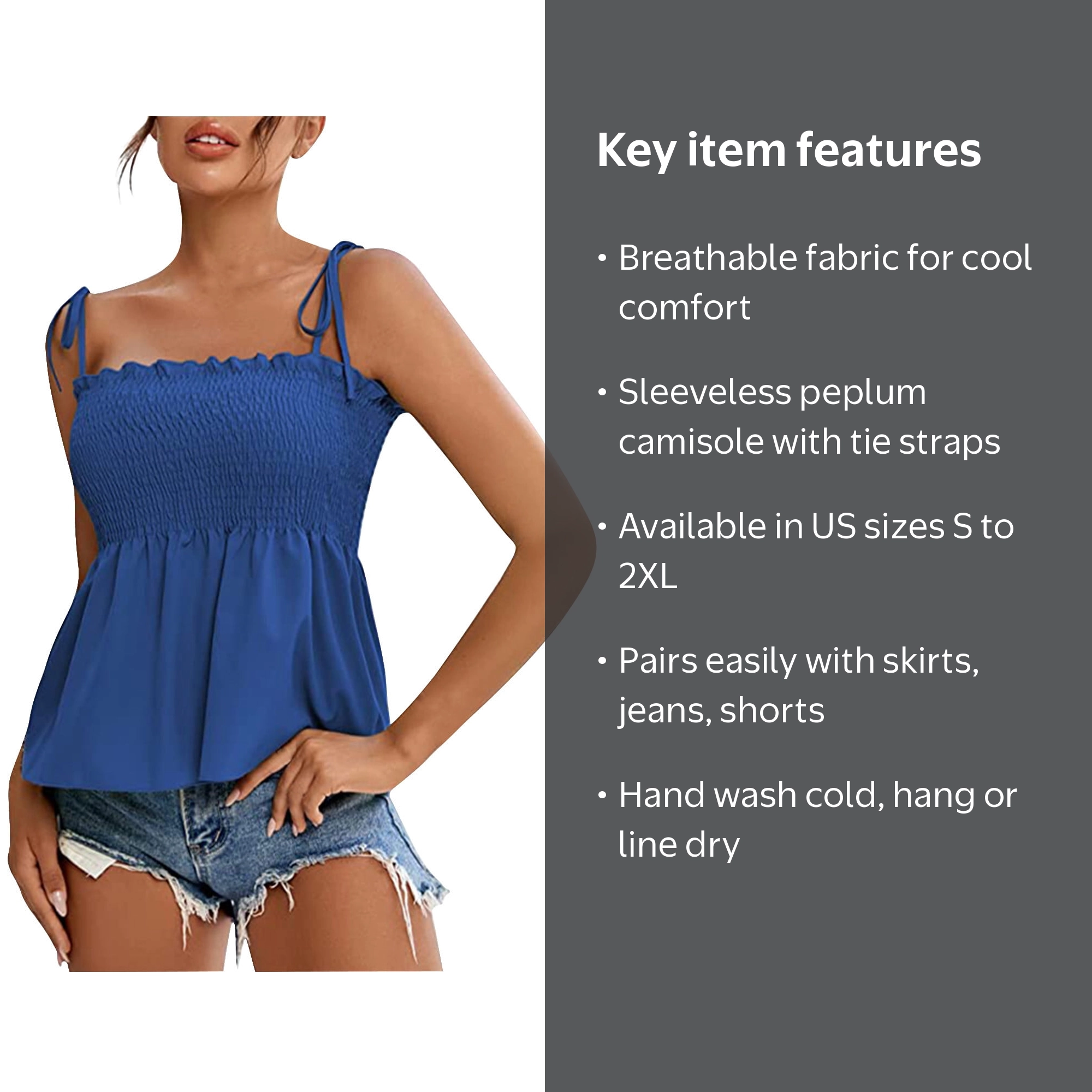 トップス UN3D. HEM GATHER SH CAMISOLE gakvbuo Summer Tank Tops For Women'S Tie Shoulder Frill Shirred