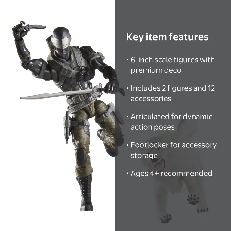 G.I. Joe, Action Figures, Snake Eyes & Timber Collectible, 6-inch