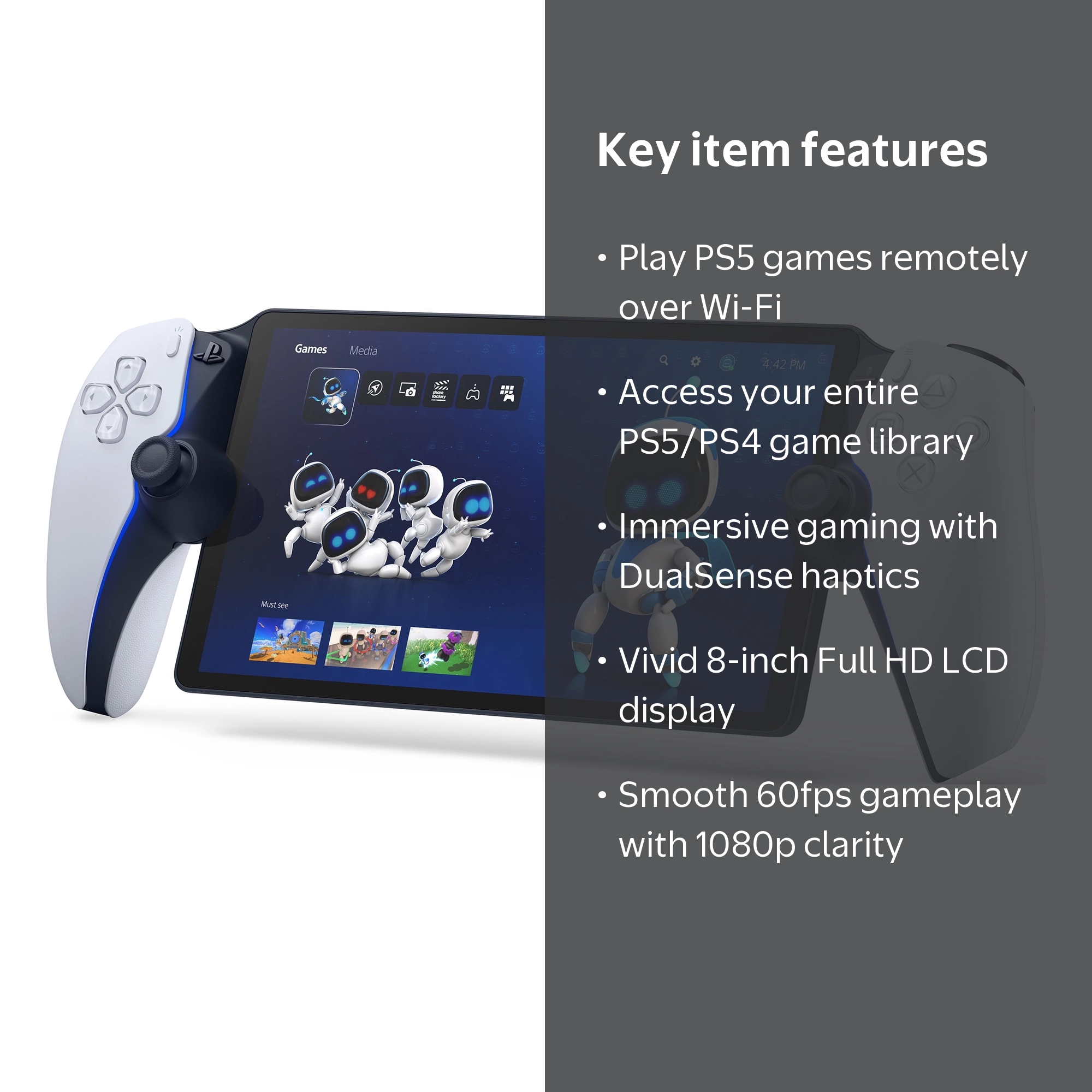 PlayStation, Remote Player for PS5, Model PS5 Portal, White