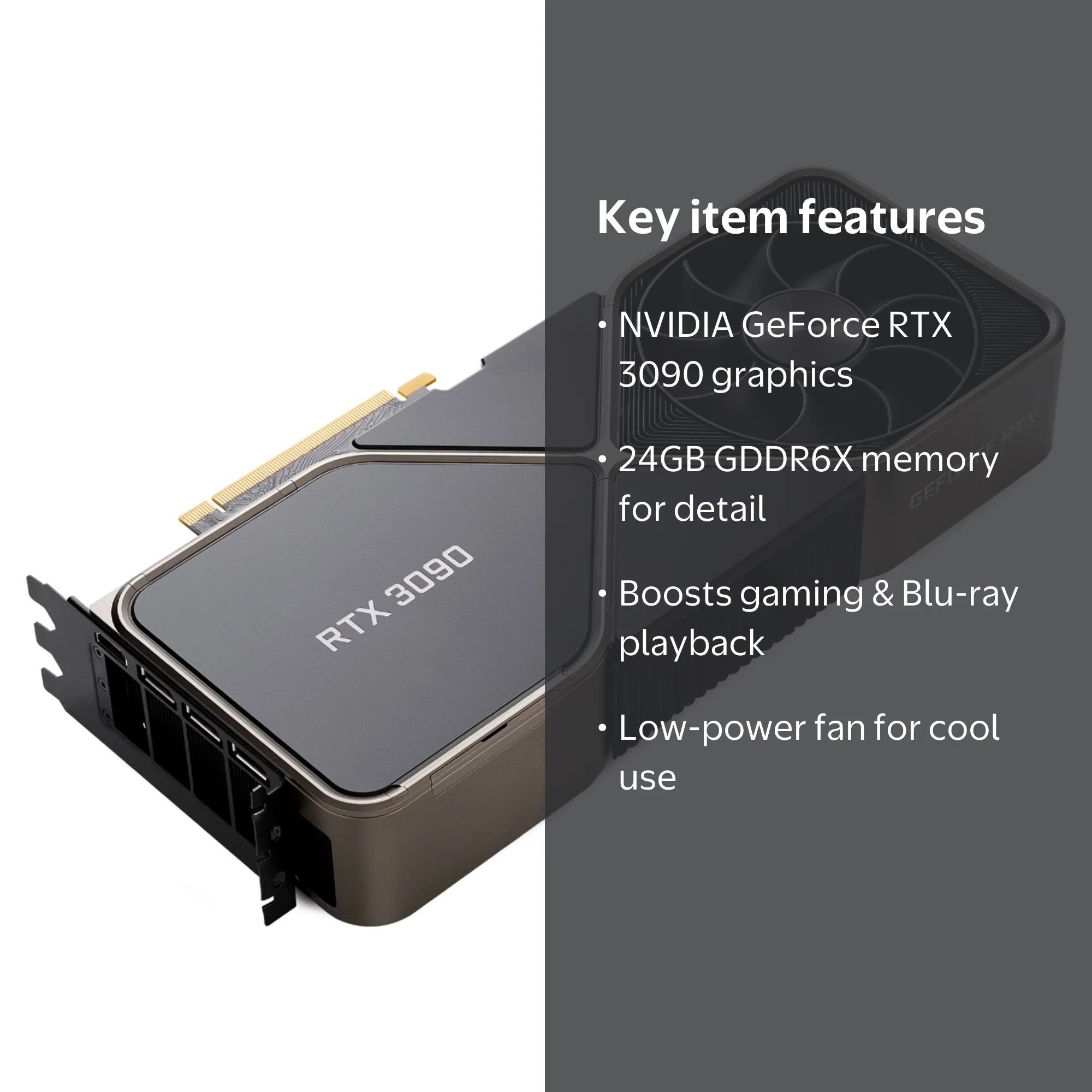 NVIDIA GeForce RTX 3090, 24 GB GDDR6X GPU Gaming Graphic Card