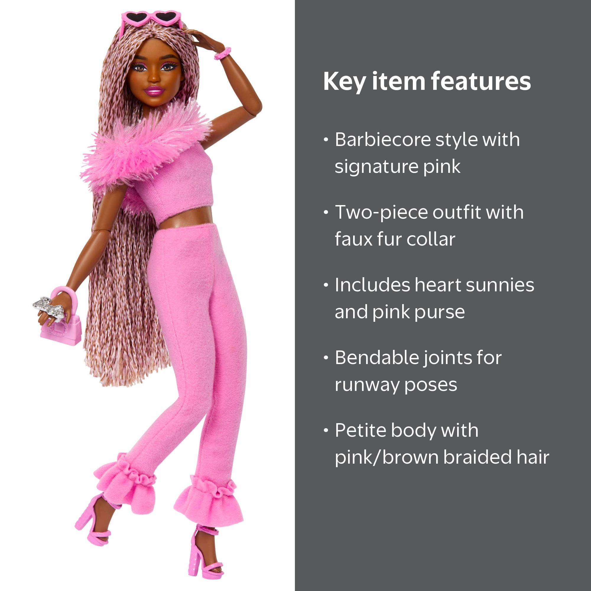 Barbie Deluxe Style Doll #4 in Barbiecore Soft Pink Jumpsuit