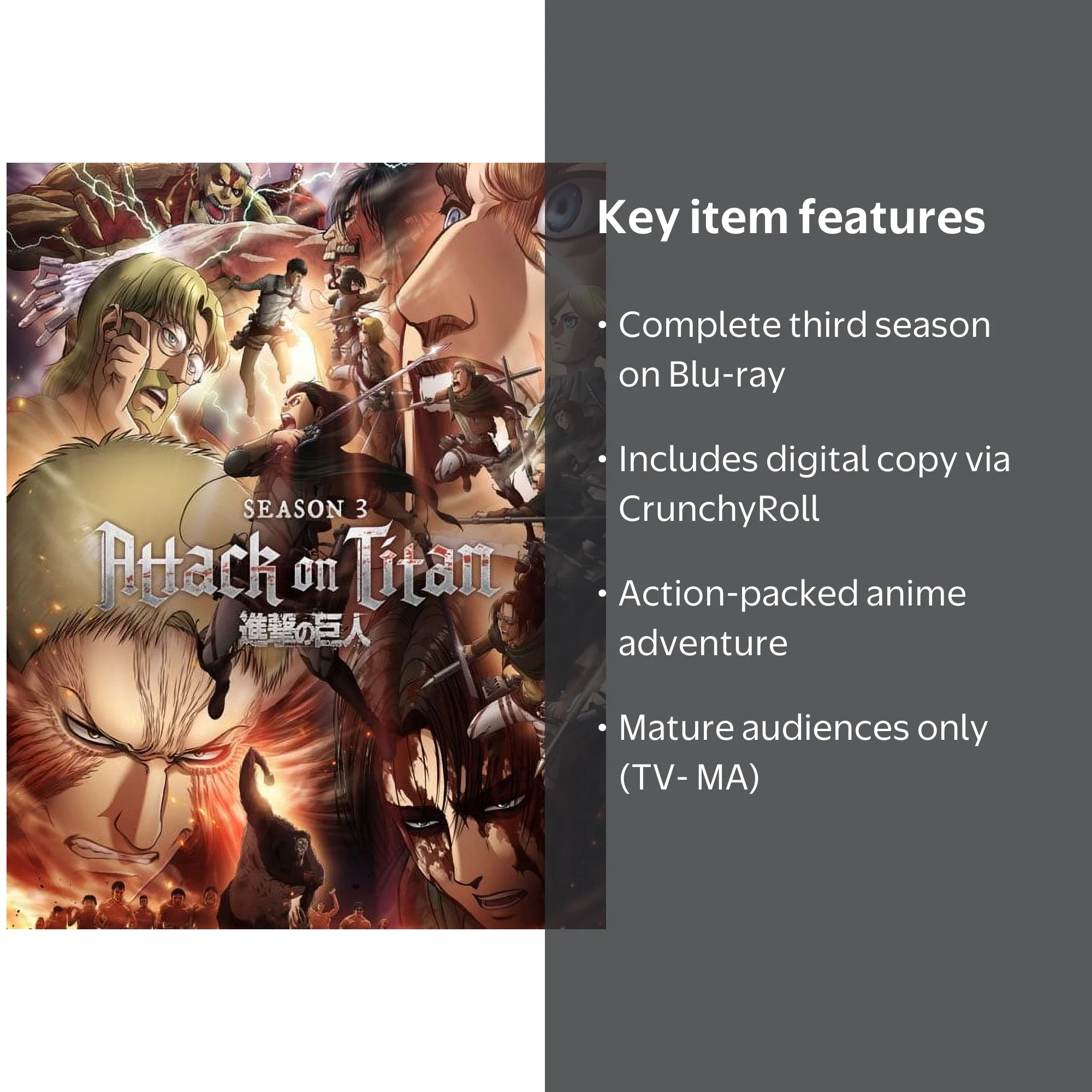 Attack on Titan: Complete Third Season - Titan Box Set, English