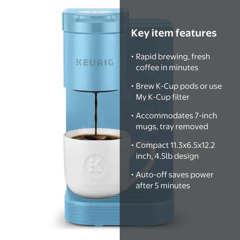 Keurig K-Express Essentials Sky Blue Single-Serve K-Cup Pod Coffee