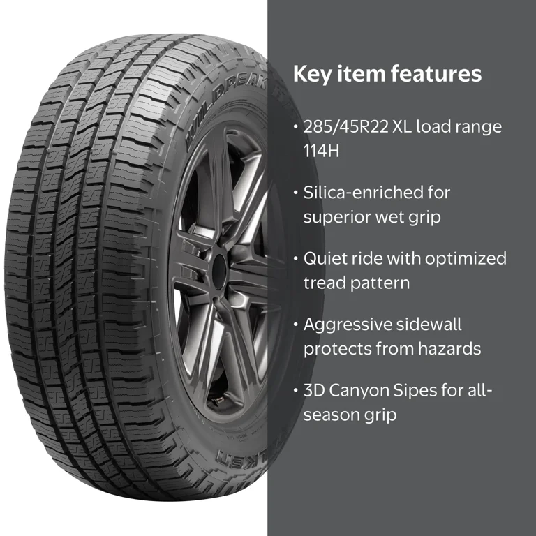 Falken Wildpeak H/T02 All-Season 285/45R22XL 114H BW Tire, Agile