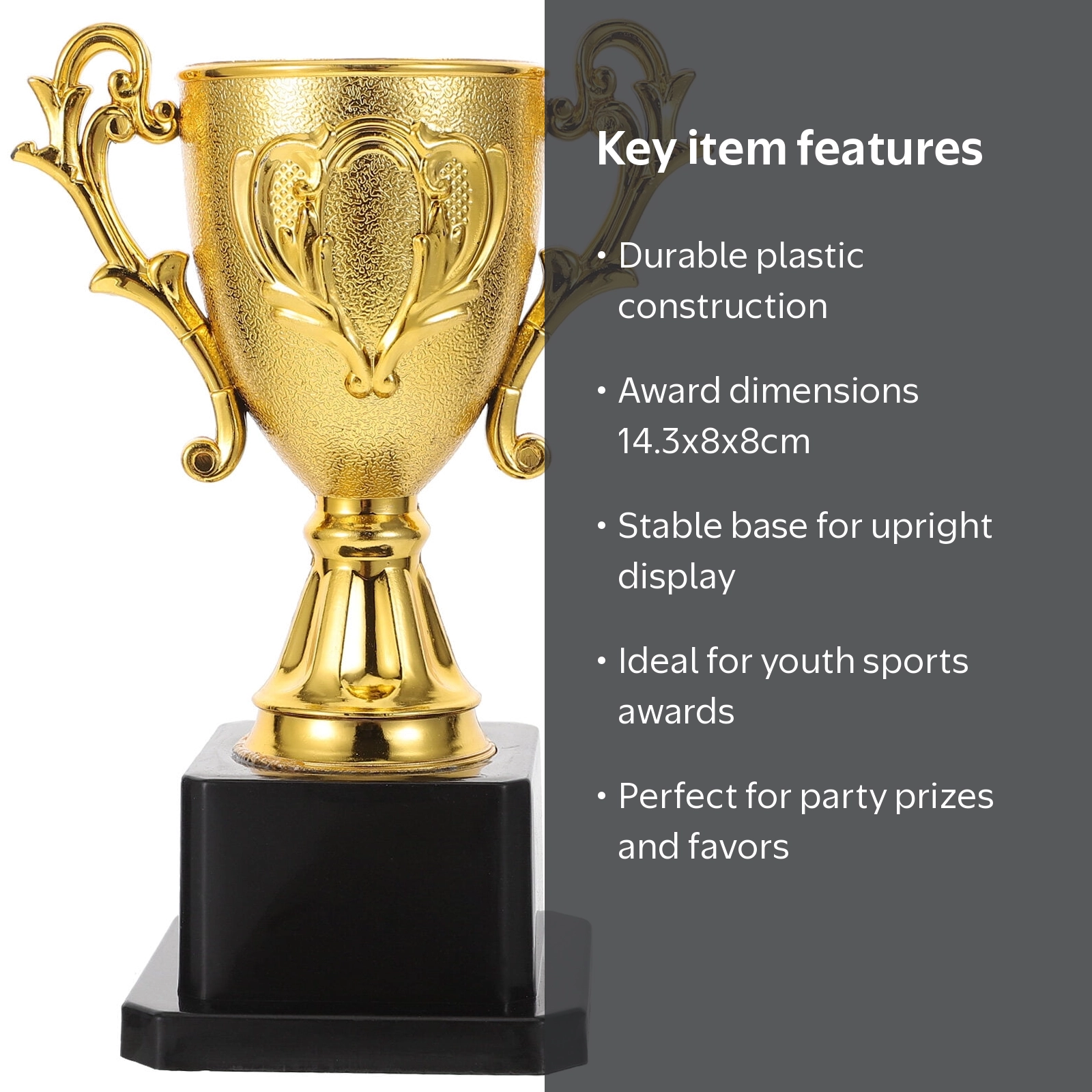 Hemoton Mini Plastic Trophy, 14.3cm with Base, Kids Award for