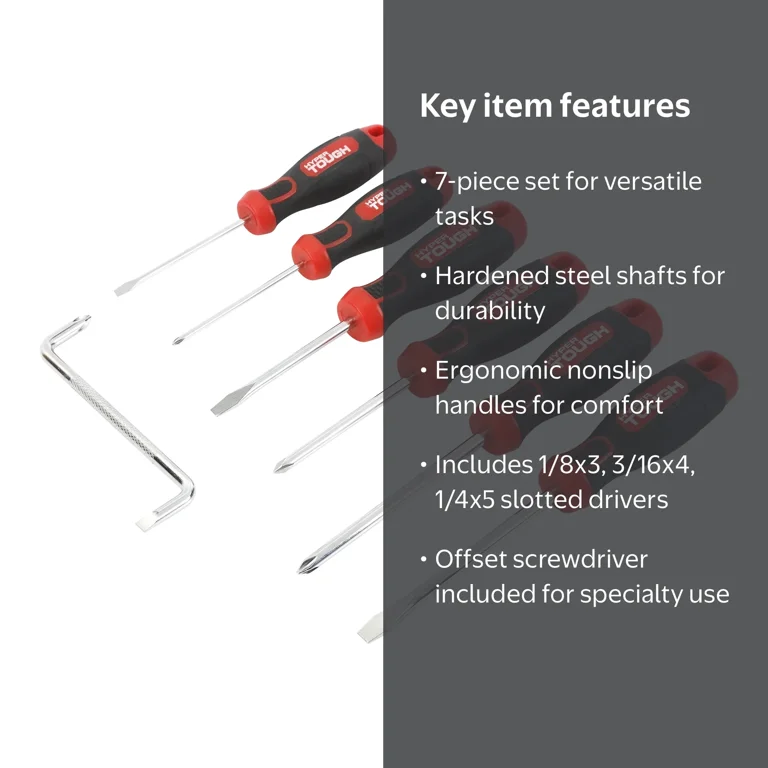 Hyper Tough 7-Piece Screwdriver Set, Holiday Gift - Walmart.com