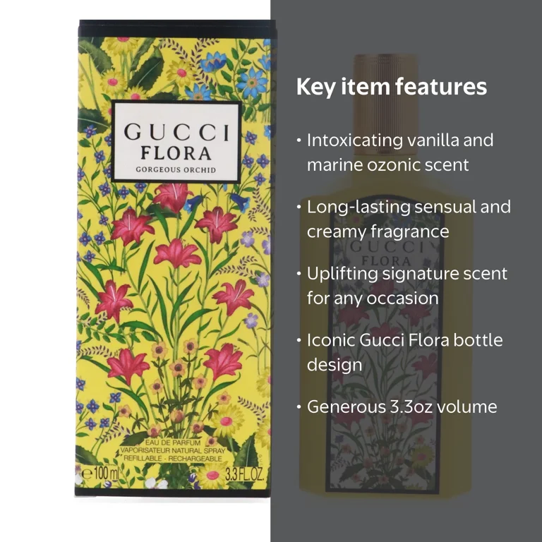 Gucci, Eau de Parfum, 3.3 oz, Flora Gorgeous Orchid with Vanilla