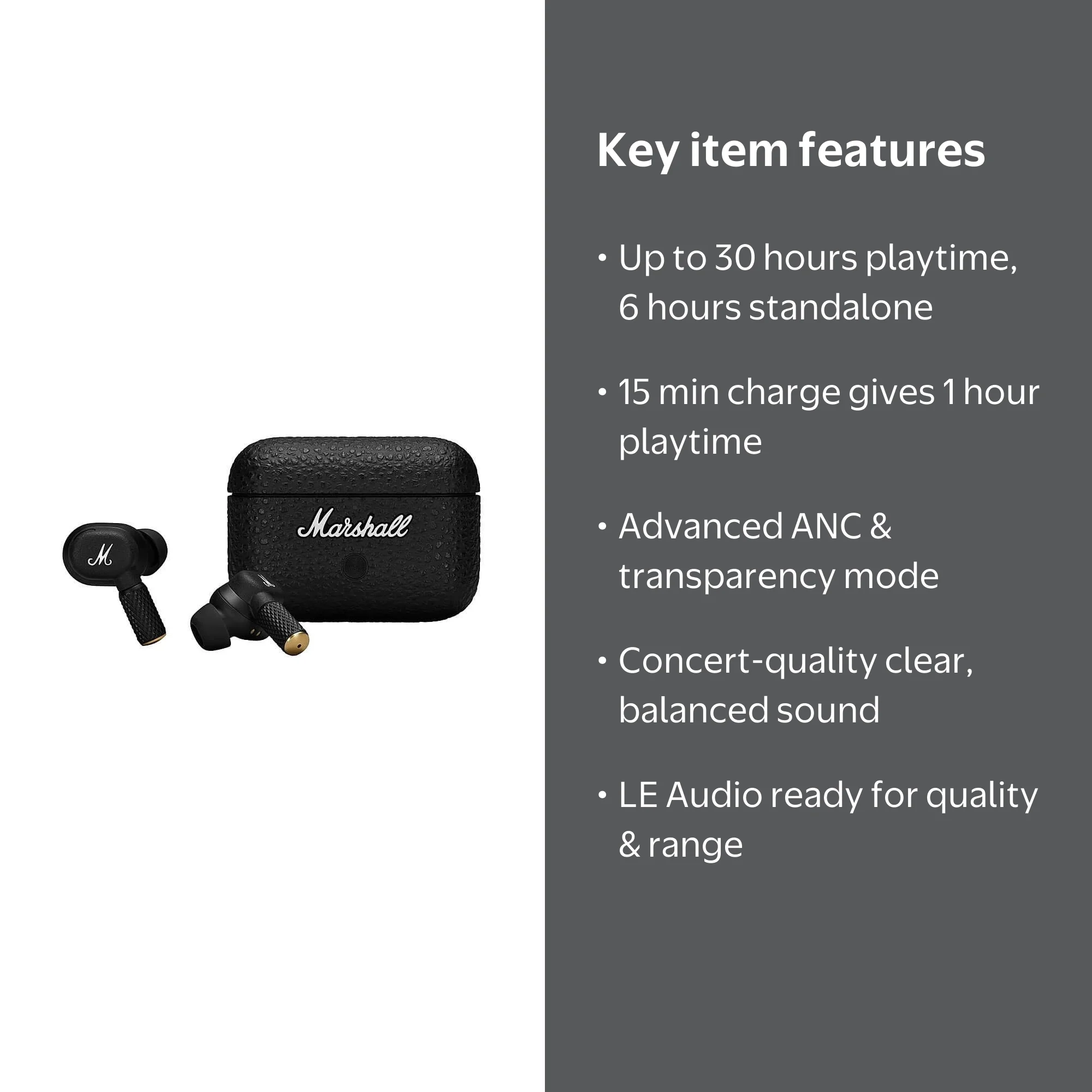 【美品】Marshall Motif II A.N.C. 動作確認済み #223 Marshall Motif II ANC Wireless Headphones, 30hr Battery - Walmart.com