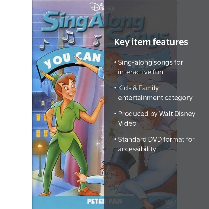 キッズ・ファミリー Disney's World family Sing Along DVD Disney, Sing-Along Songs: You Can Fly! (DVD), Walt Disney Video