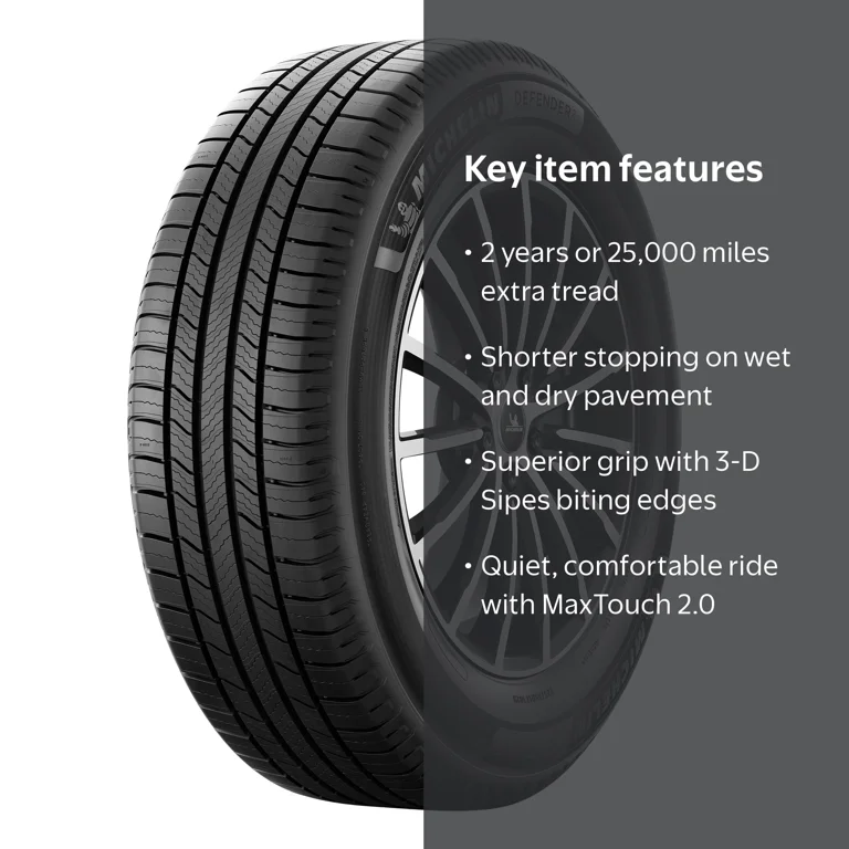 Michelin Defender2, 215/55R17 94H Tire- All-Season, Durable, Extra