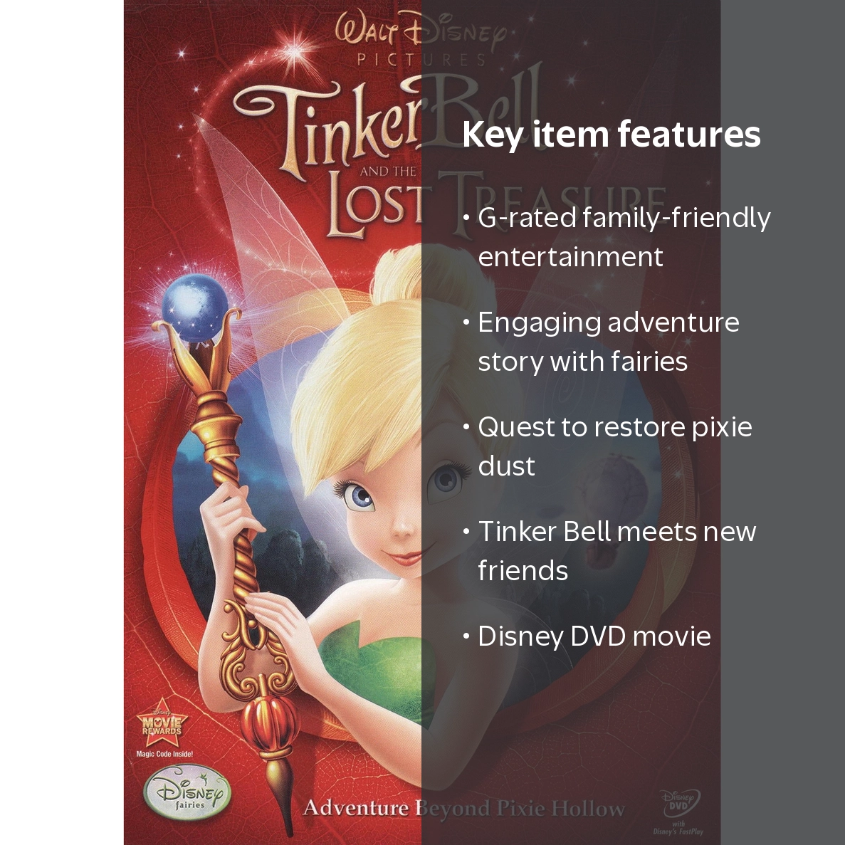 Disney, Tinker Bell and the Lost Treasure, DVD with Fairy