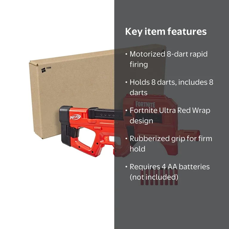 Nerf Fortnite Compact Motorized Dart Blaster Kids Toy, Fortnite