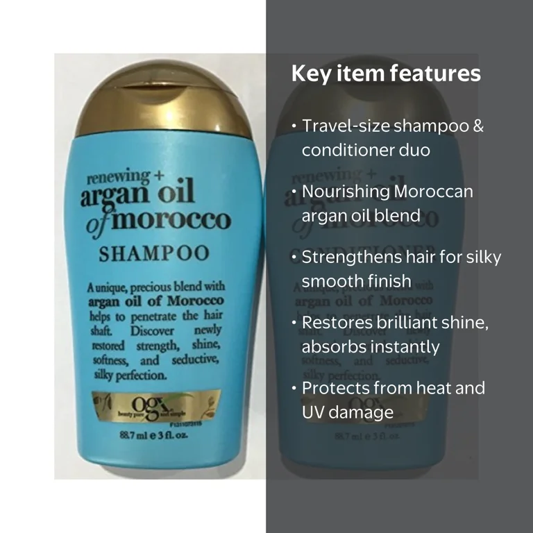 OGX Renewing Argan Oil of Morocco Shampoo and Conditioner, Travel