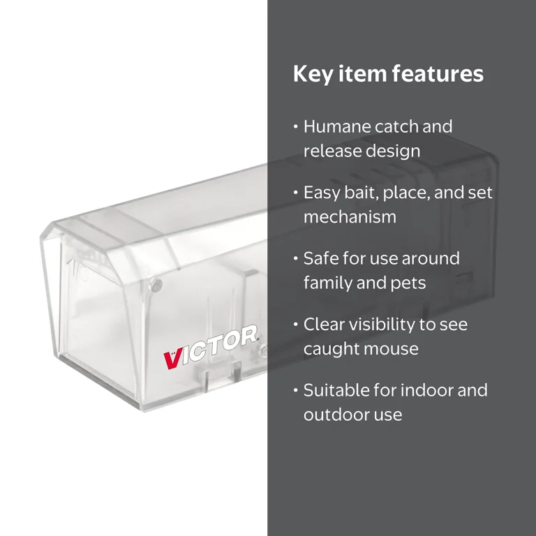 Victor Humane Live Catch Mouse Trap 2 Pack - Easy Catch & Release