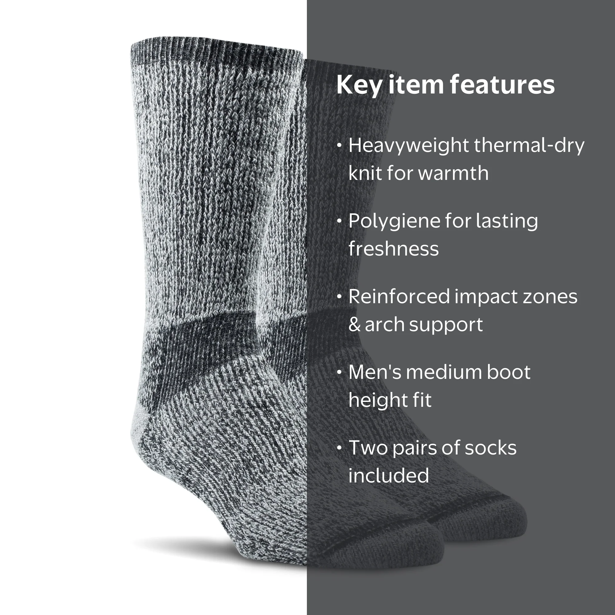 Realtree Men's Thermal Dry Knit Socks - Walmart.com