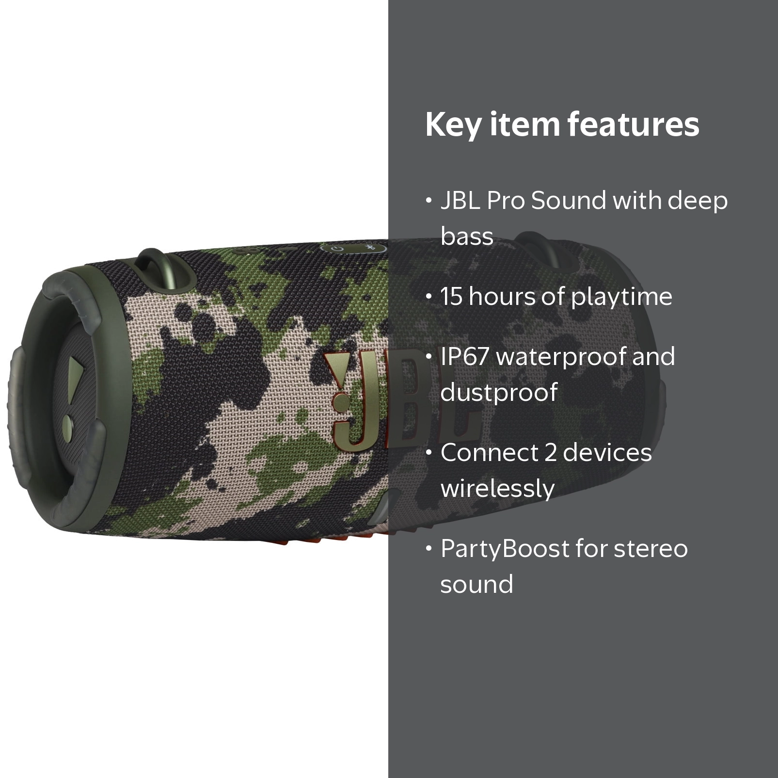 JBL, Portable Wireless Bluetooth Speaker, Green, IP67 Waterproof