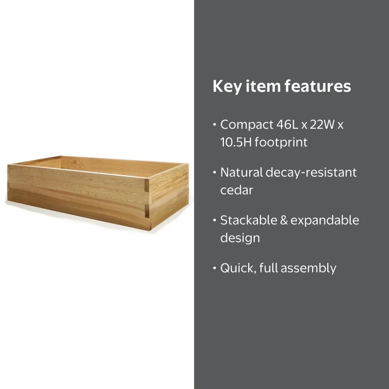 All Things Cedar RG48-2 4-Ft Raised Garden Bed | Expandable