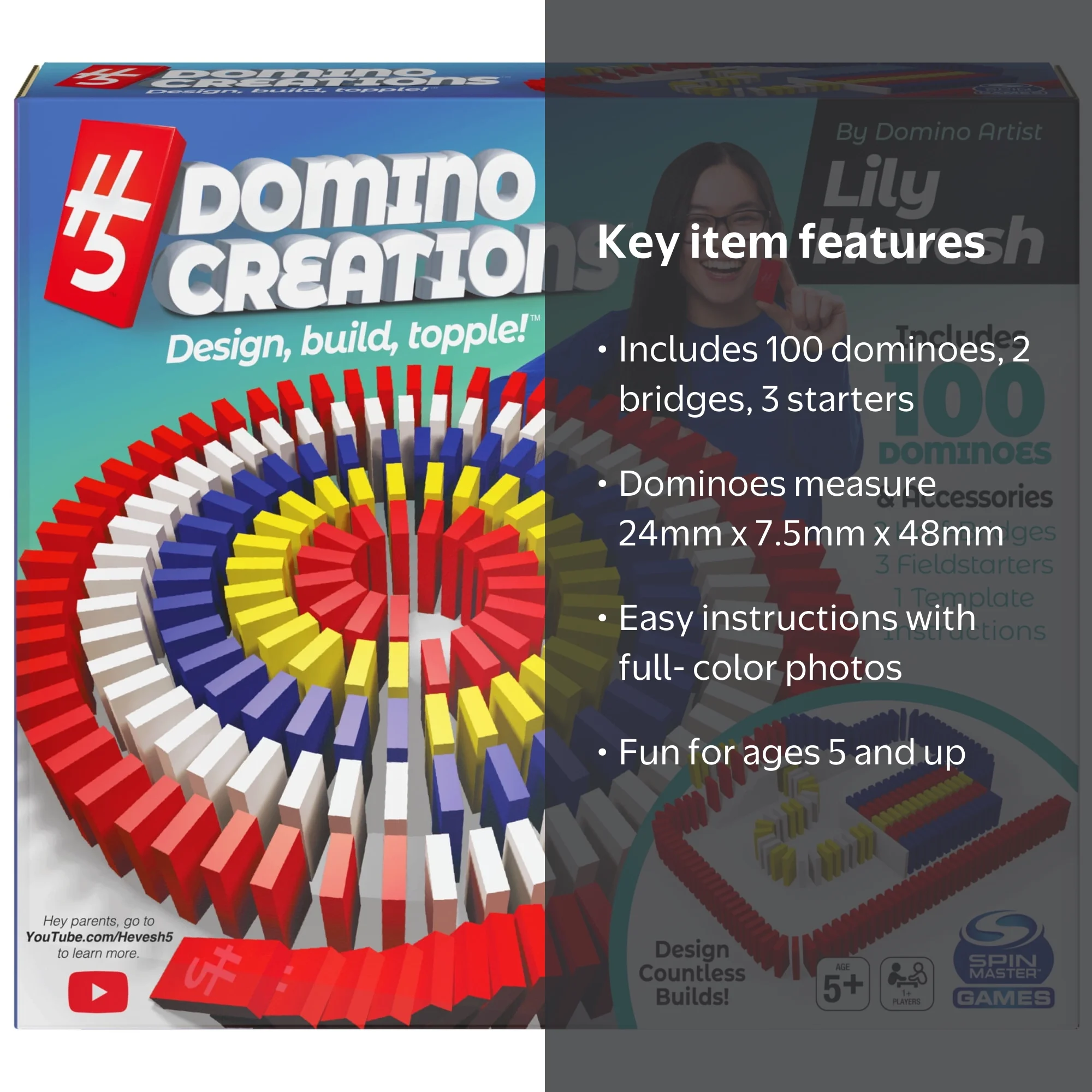 Spin Master Dominoes Game for Daycare Creative Activities