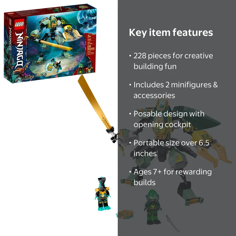LEGO, NINJAGO Lloyd's Hydro Mech, 71750, 228 Pieces - Walmart.com
