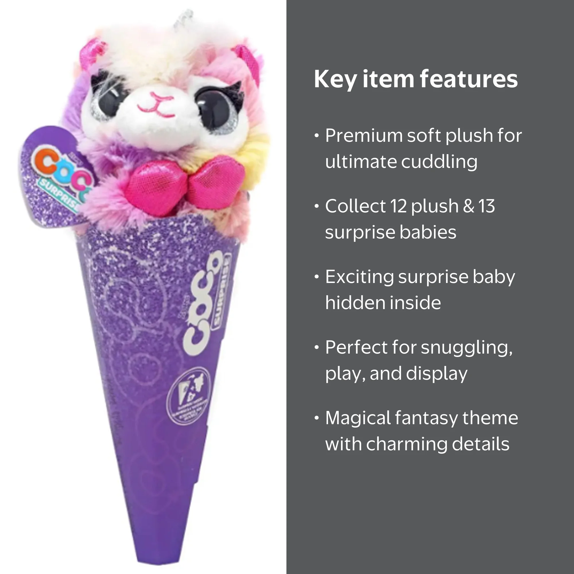 Coco Cones Surprise Fantasy Series Goldie Animal Plush Toy by ZURU