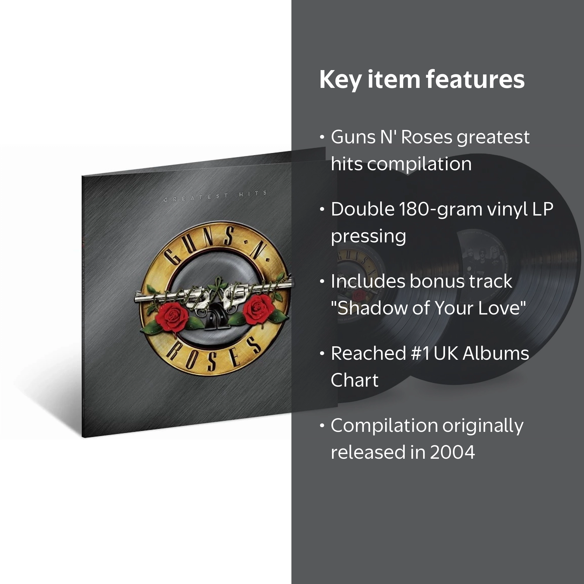 Guns N' Roses Rock Music Album - Greatest Hits (2 LP) Vinyl