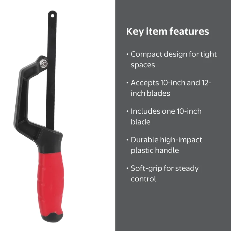 Hyper Tough Close-Quarter Hacksaw with 10-inch Blade - Walmart.com