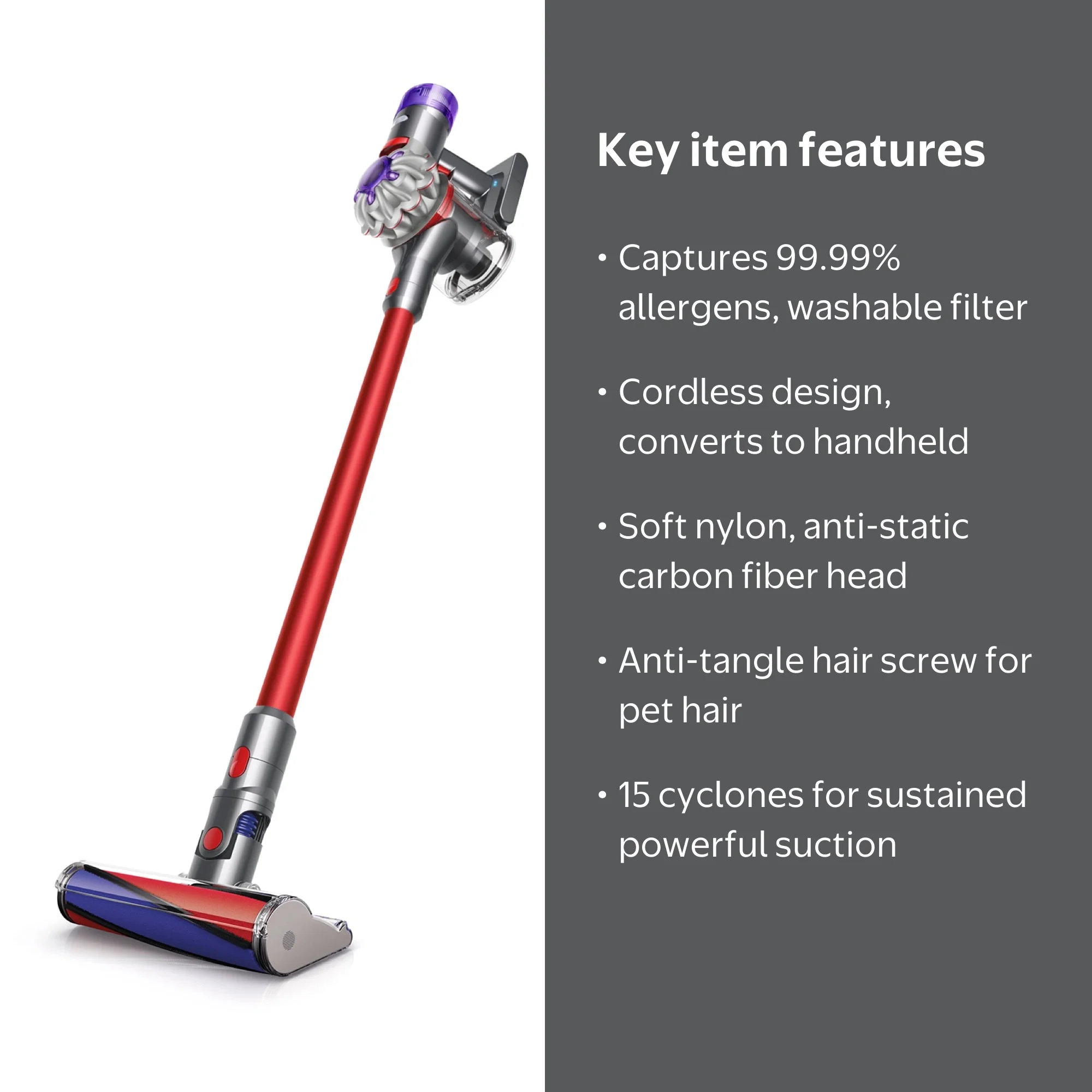 Dyson V8 Fluffy Cordless Vacuum with Animal Attachments