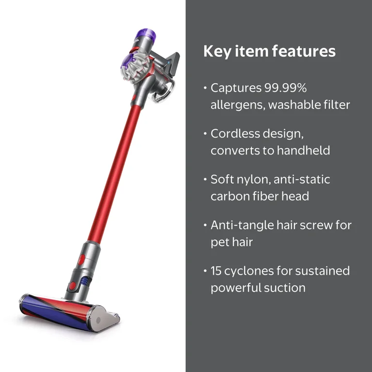 Dyson V8 Fluffy Cordless Vacuum with Animal Attachments