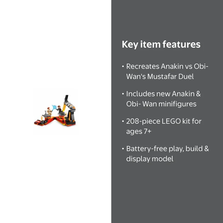LEGO, Star Wars Duel on Mustafar, 75269, 208 Pieces - Walmart.com