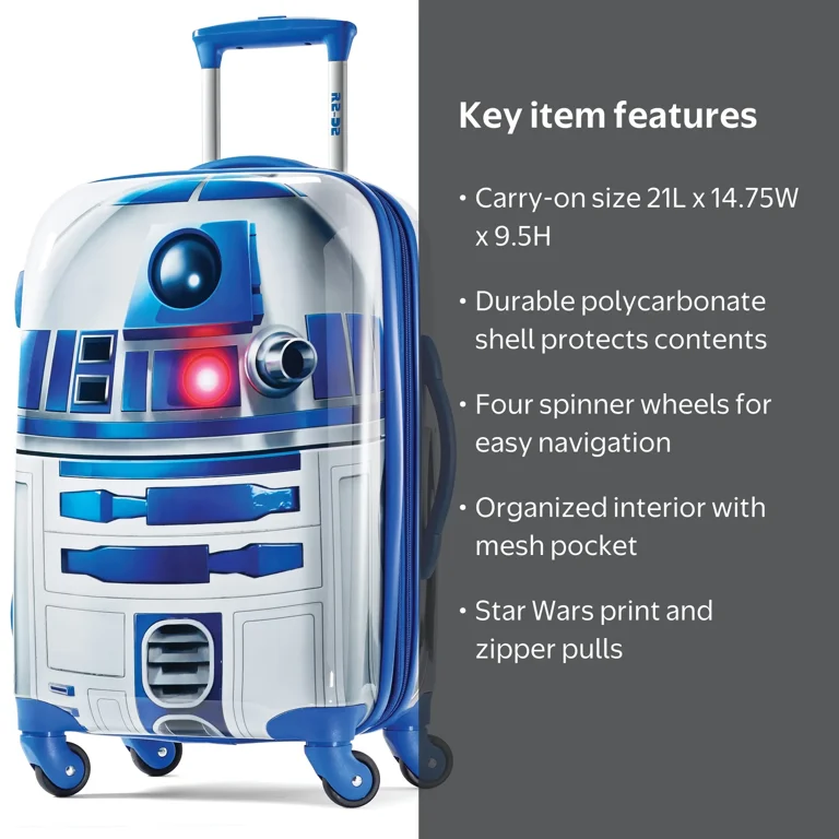 R2D2 American Tourister Star Wars R2D2 21-inch Hardside Spinner, Carry