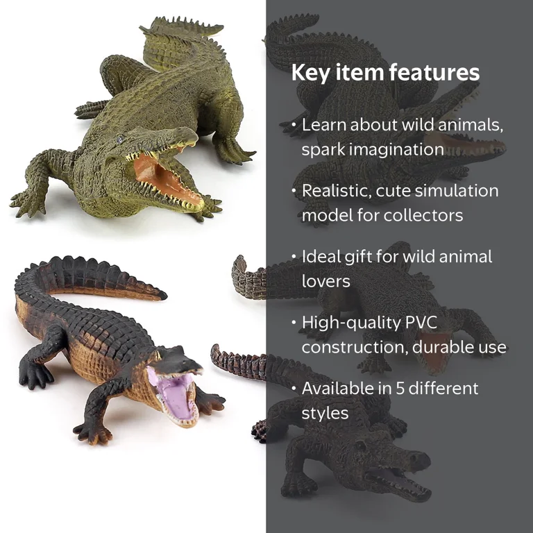 SPRING PARK Collectible Crocodile Action Figure PVC - Walmart.com