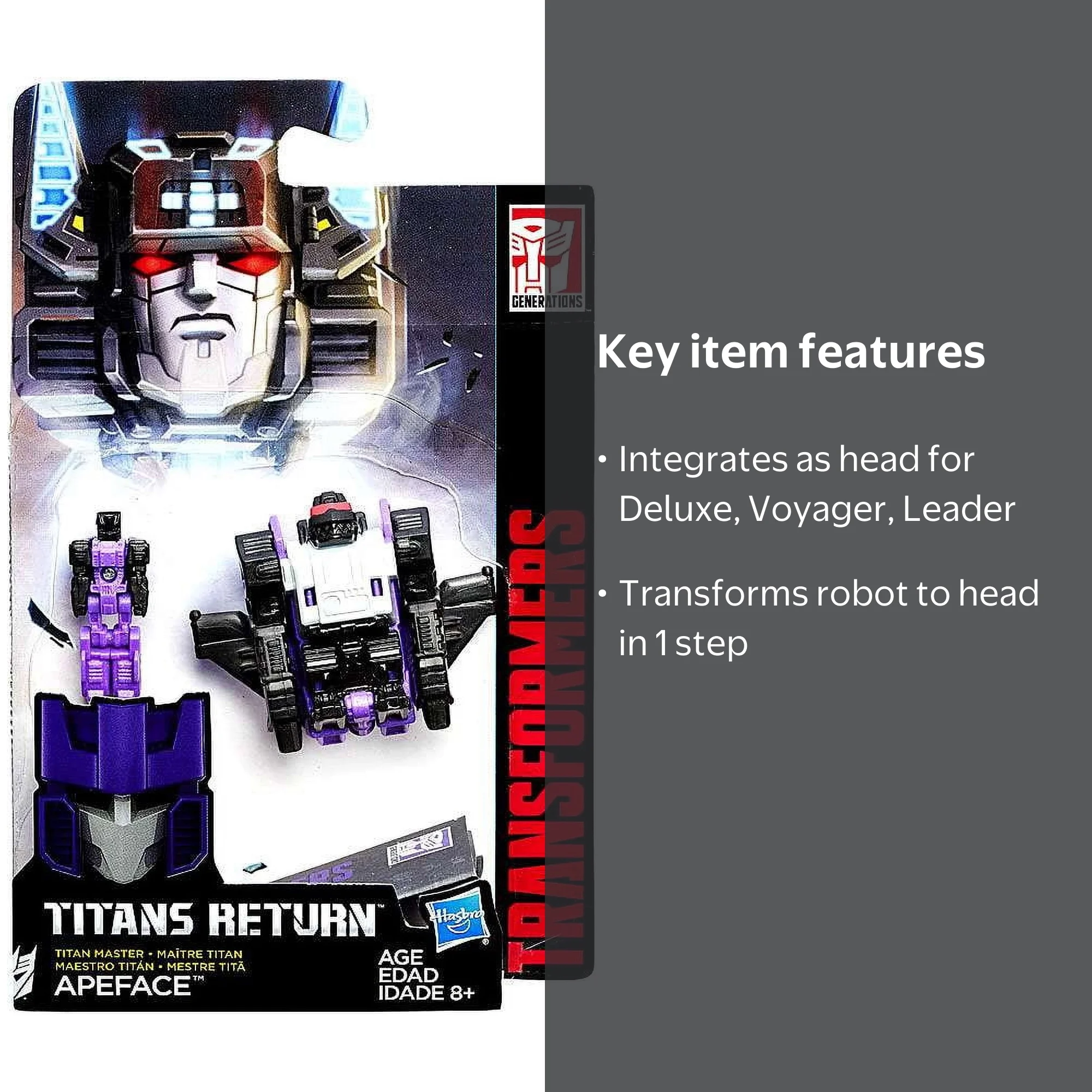 Transformers Generations Titans Return Titan Master Apeface