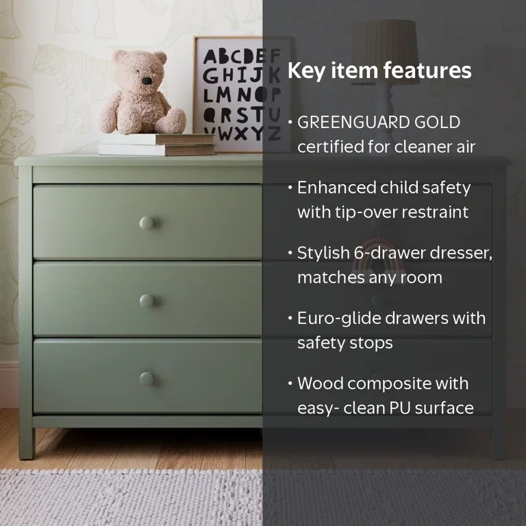 storkcraft green dresser Alpine 6 Drawer discount 2