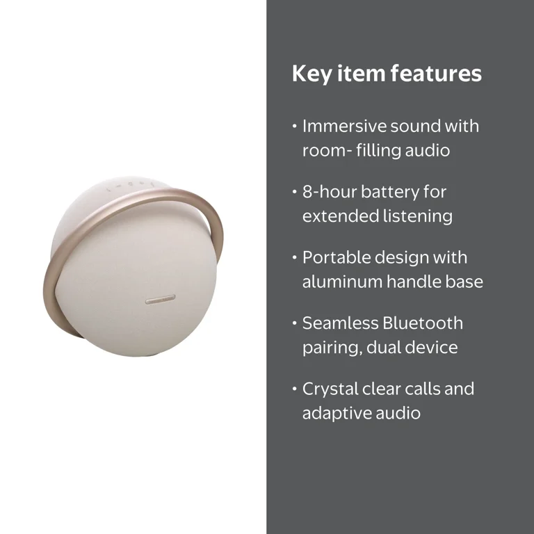 Harman Kardon, Onyx Studio 8 Bluetooth Speaker, Beige - Walmart.com