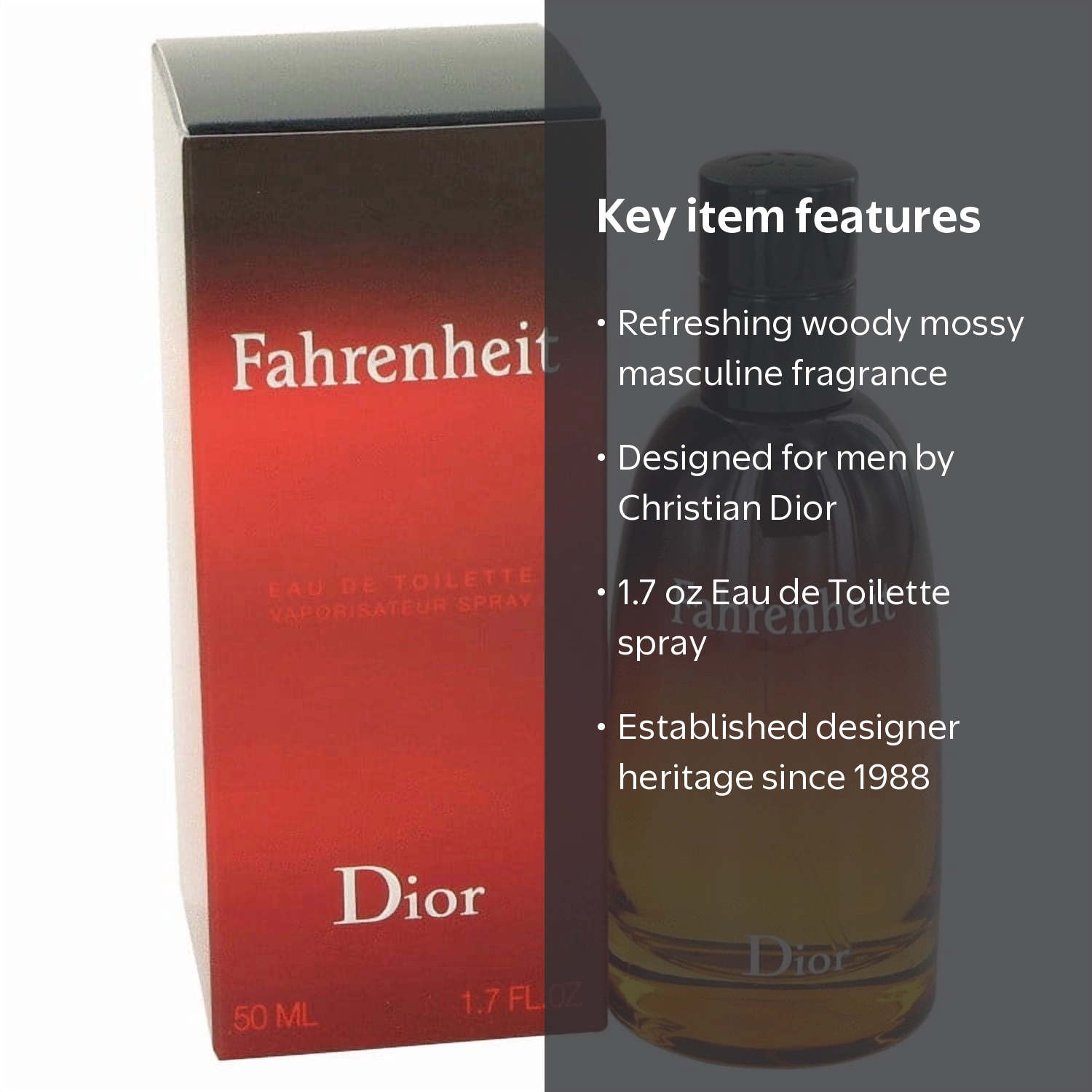 Dior, Fahrenheit Eau de Toilette Spray, 1.7 oz, For Men - Walmart.com