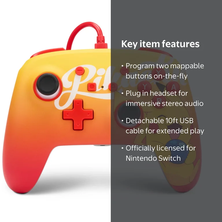 Nintendo Switch ピカチュウエディション PowerA Enhanced Wired Controller for Nintendo Switch - Pikachu