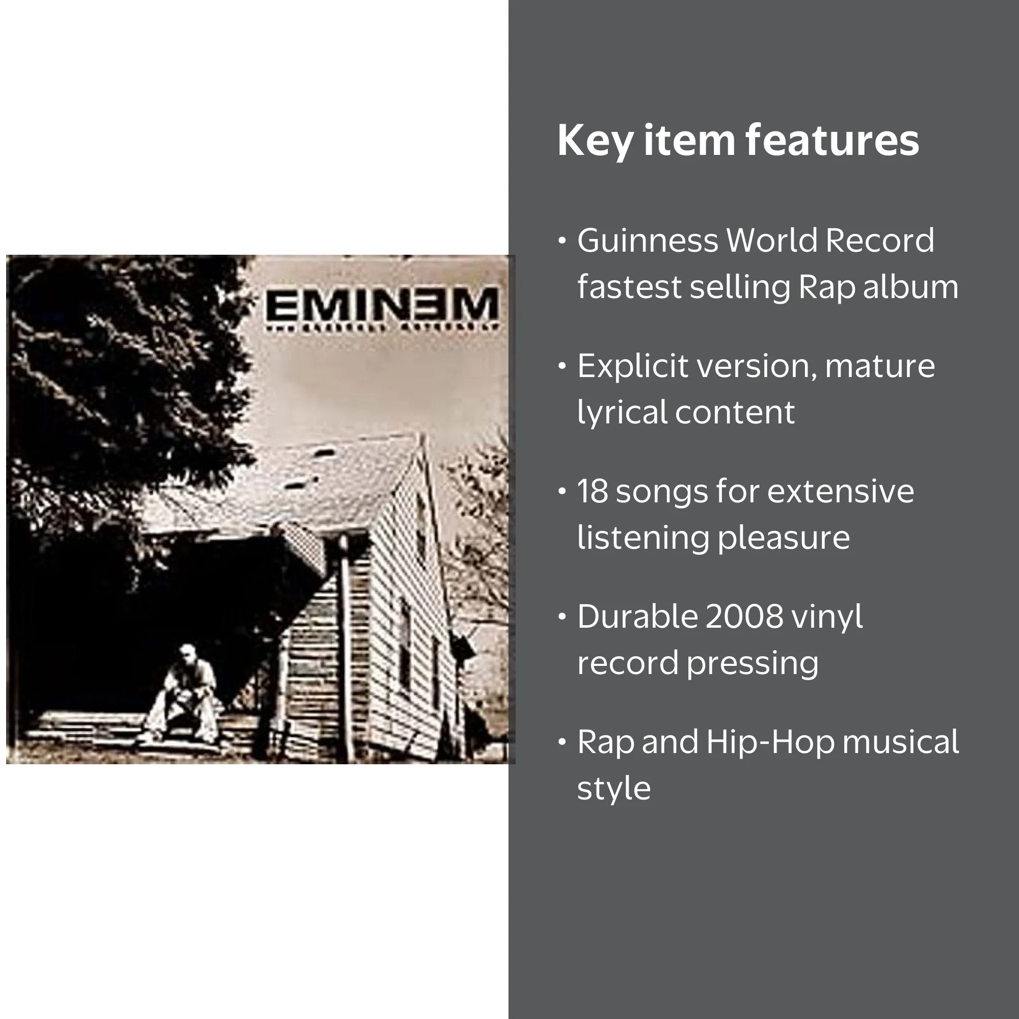 Eminem - The Marshall Mathers LP - 2008 Vinyl - Explicit Version