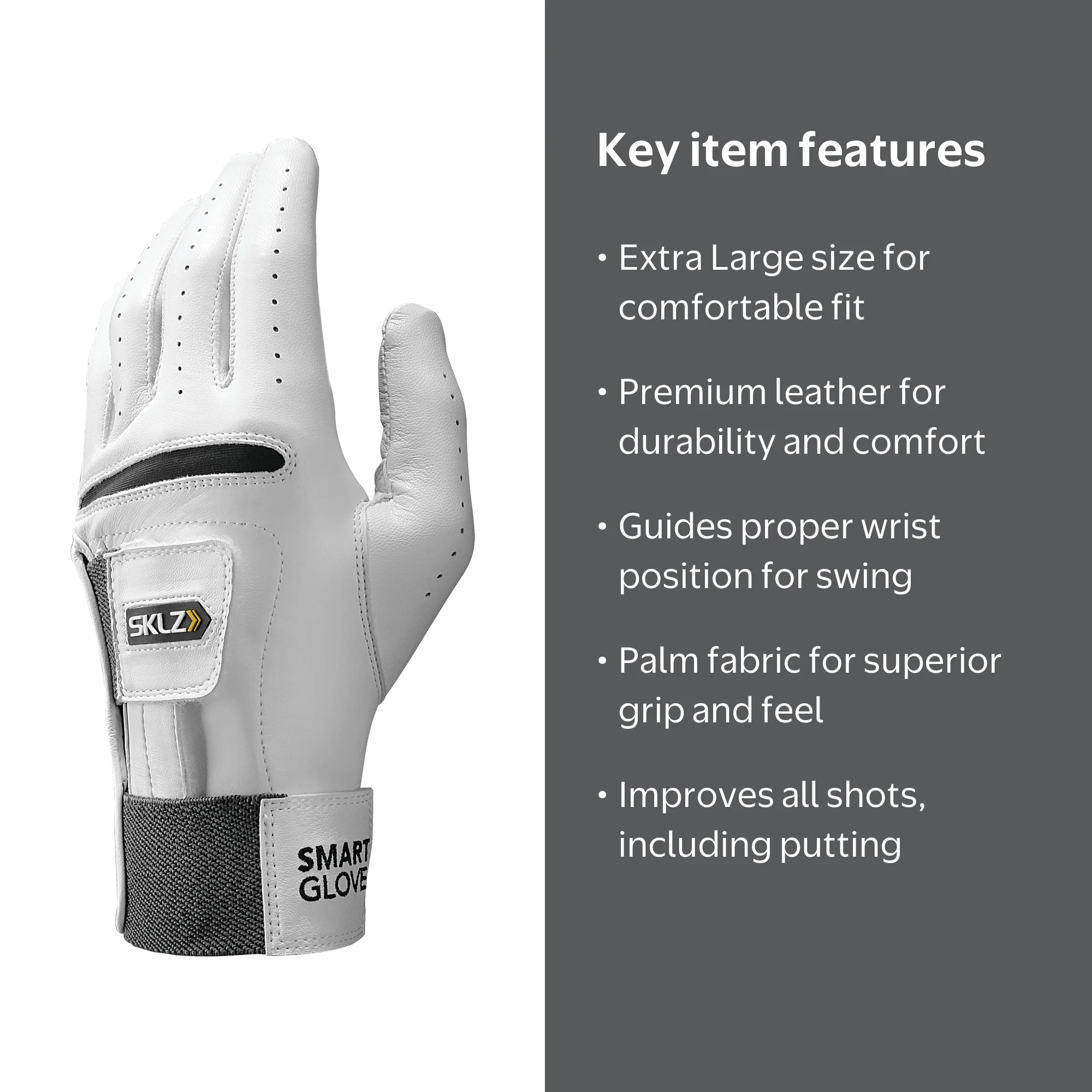 SKLZ Golf Smart Glove, Extra Large Left Hand Swing Practice Glove