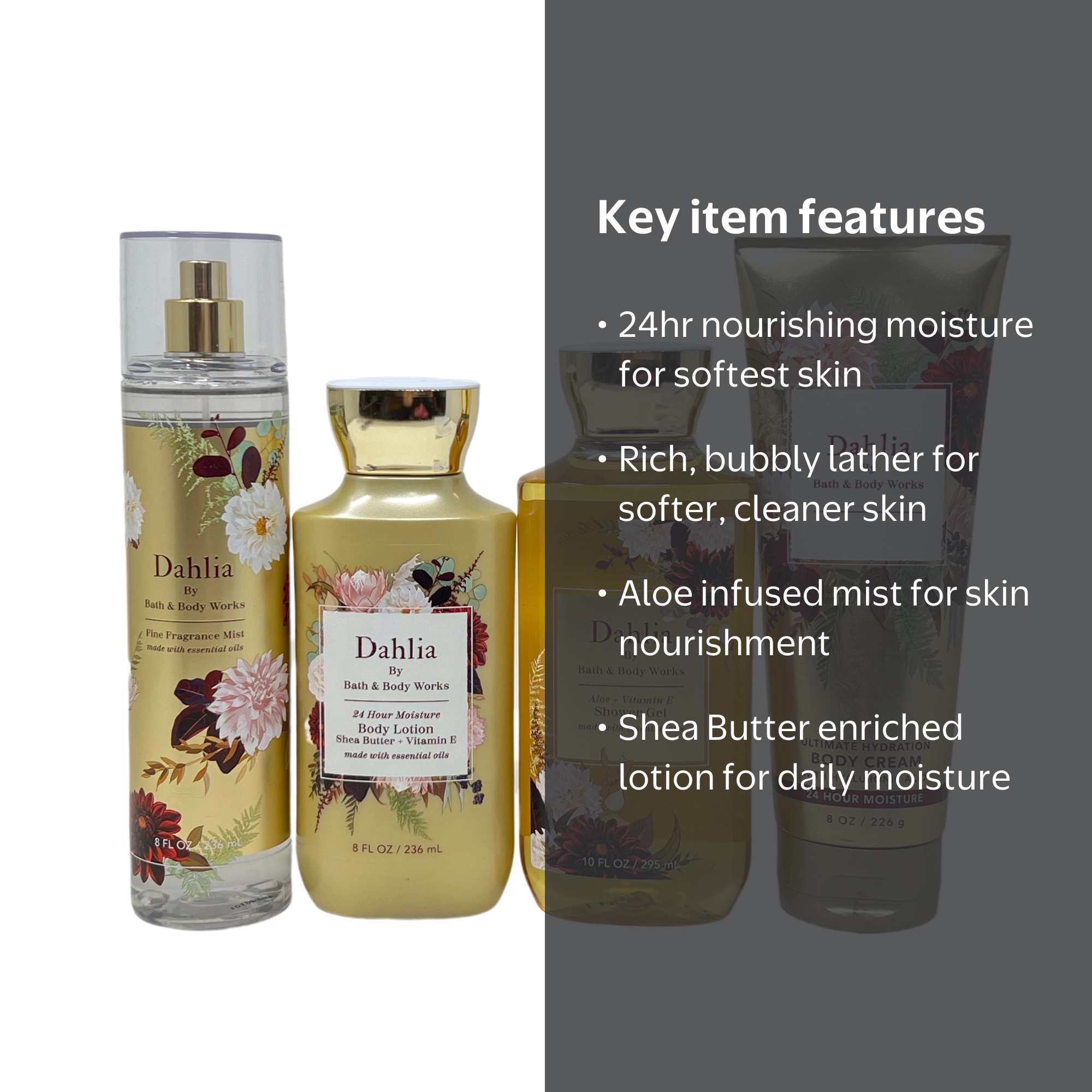 Bath and Body Works DAHLIA Deluxe Gift Set - Fine Fragrance Mist