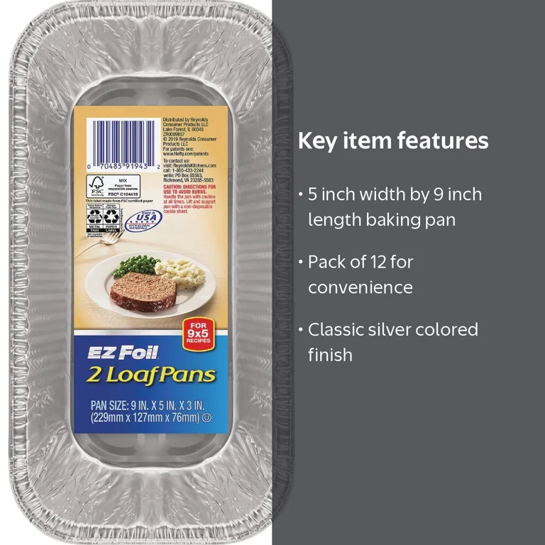 EZ Foil 5 in. W X 9 in. L Loaf Pan Silver - Walmart.com