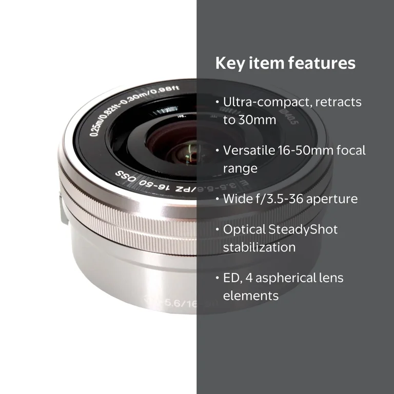 Sony E PZ 16-50mm f/3.5-5.6 OSS Lens for Sony E-Mount Cameras