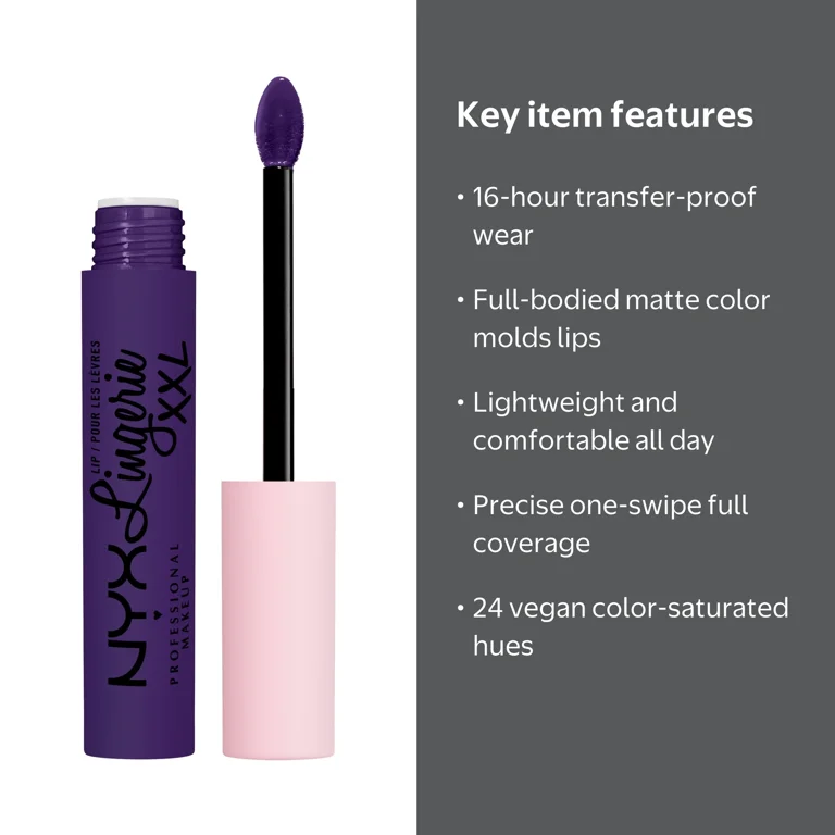 NYX Lip Lingerie XXL 16HR Matte Liquid Lipstick, 32 Lace Me Up