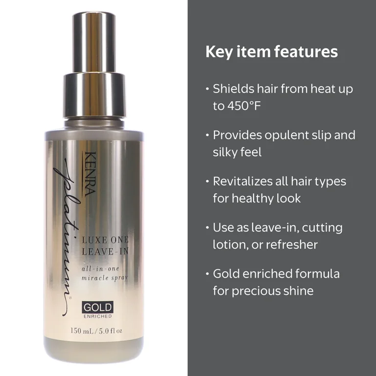 Kenra Platinum Luxe One Leave-In Miracle Hair Spray, 5 Oz