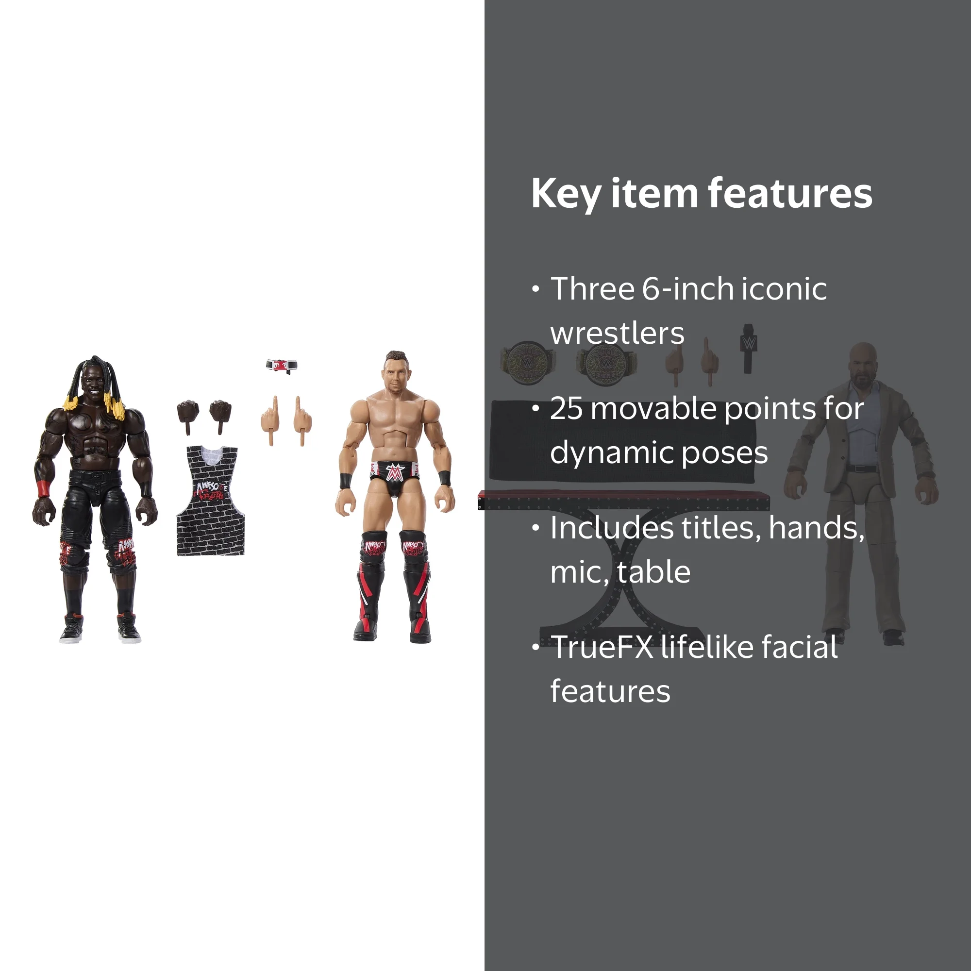 WWE Elite Collection Awesome Truth Action Figure 3-Pack with The