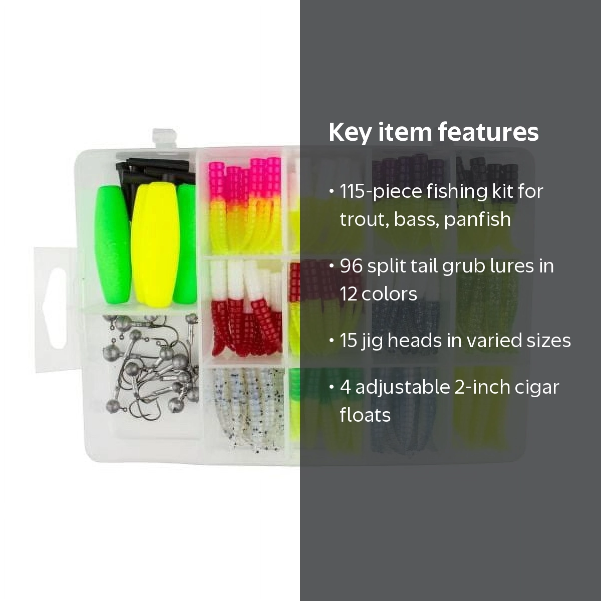 Leland Lures, Crappie Kit, 115 Piece, Bright Multi-Color Lures