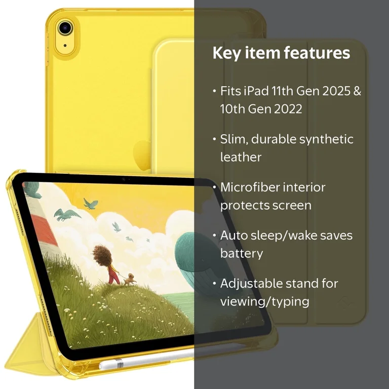 Apple iPad ゴールド pencil・カバー付　　美品　32G Wifi Fintie Case for iPad (A16) 11th Generation Case 2025, iPad 10th