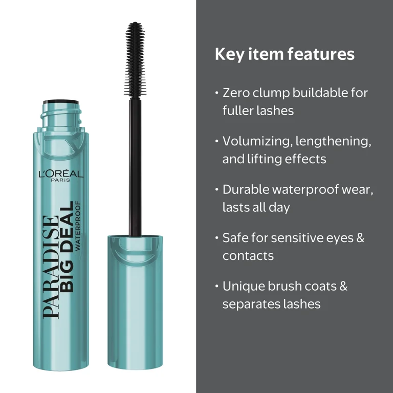 リラエ　パラマスク1000ml L'Oreal Paris Paradise Big Deal Waterproof Mascara Buildable