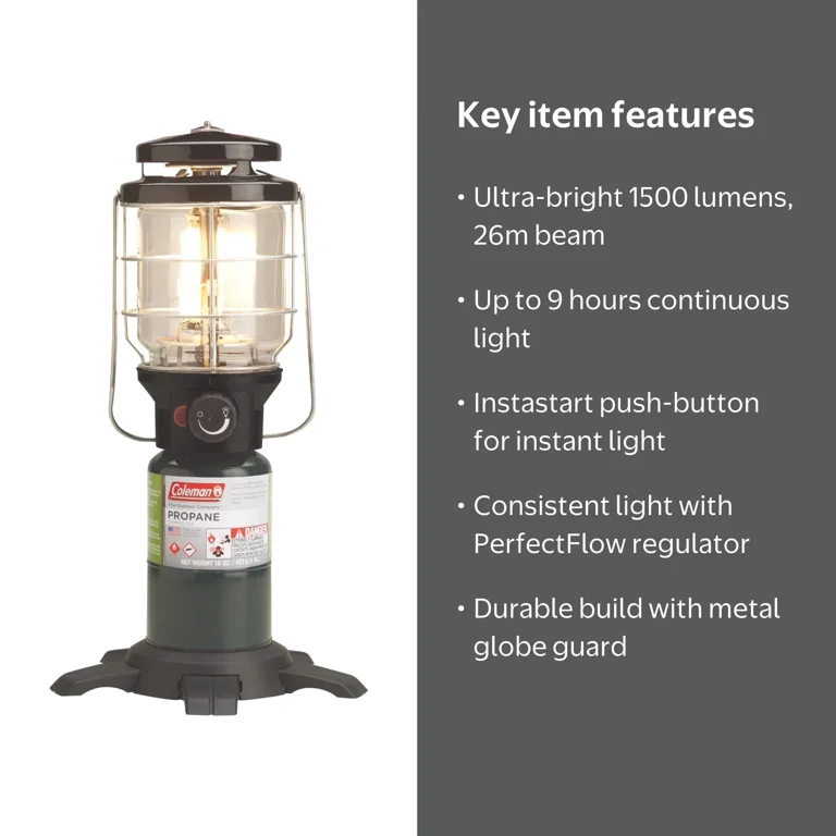 Coleman, Camping Lantern, NorthStar 1500 Lumens Propane, Storage