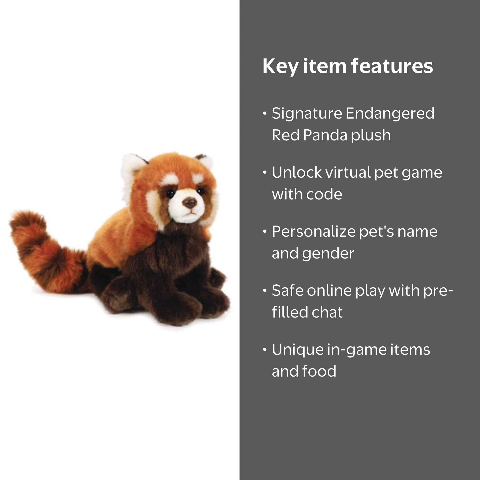 Webkinz Signature Endangered Red Panda Plush Stuffed Animal New